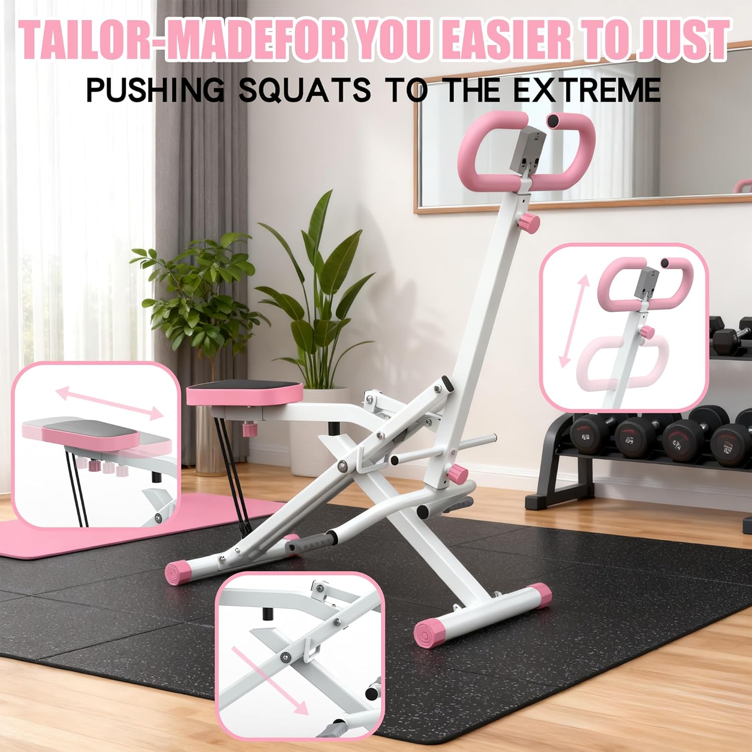 Home Gym Hip Thrust Machine - Тренажер для приседаний для дома, складной
