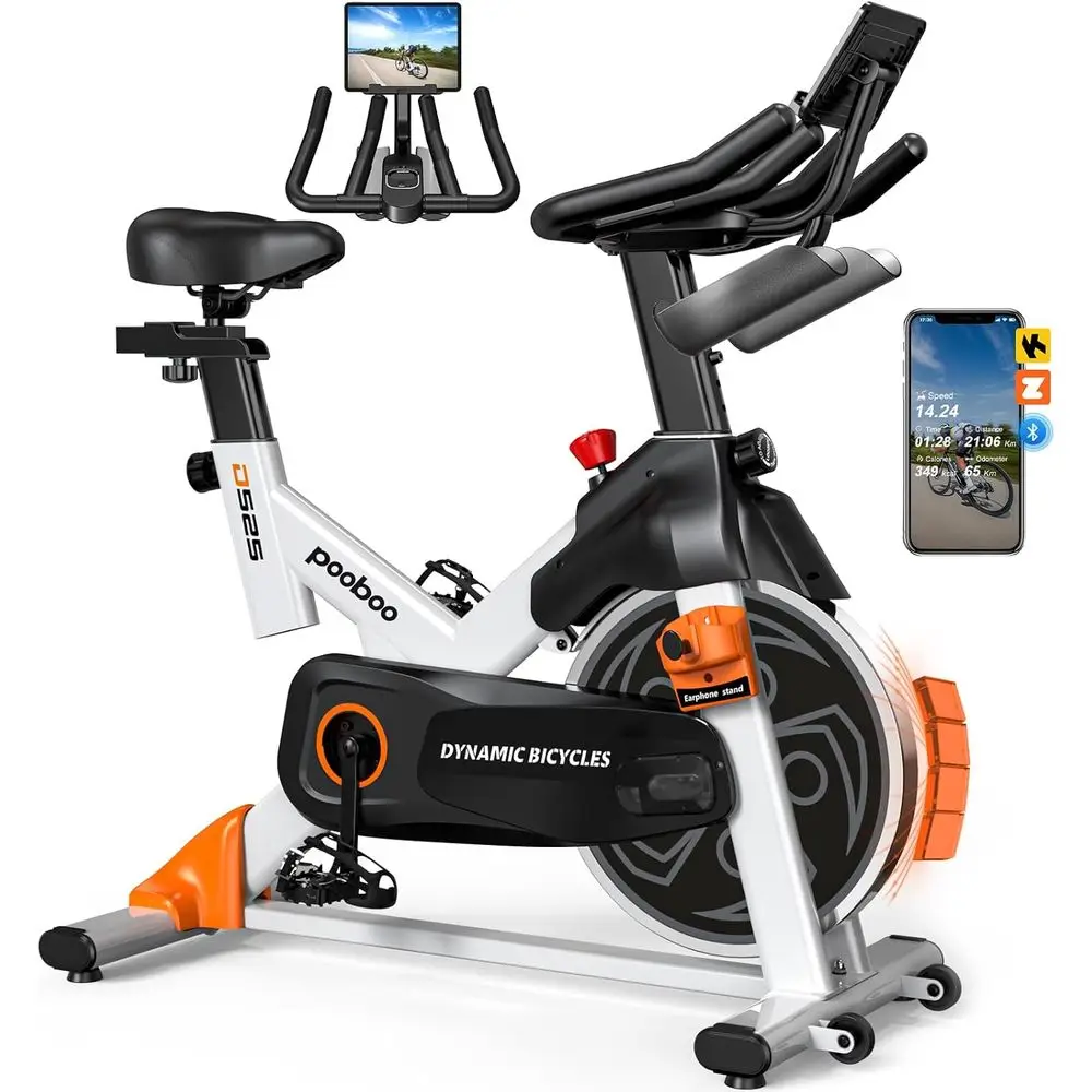 Home Gym Bike - Бесшумный магнитный велотренажер с приложением, грузоподъемность