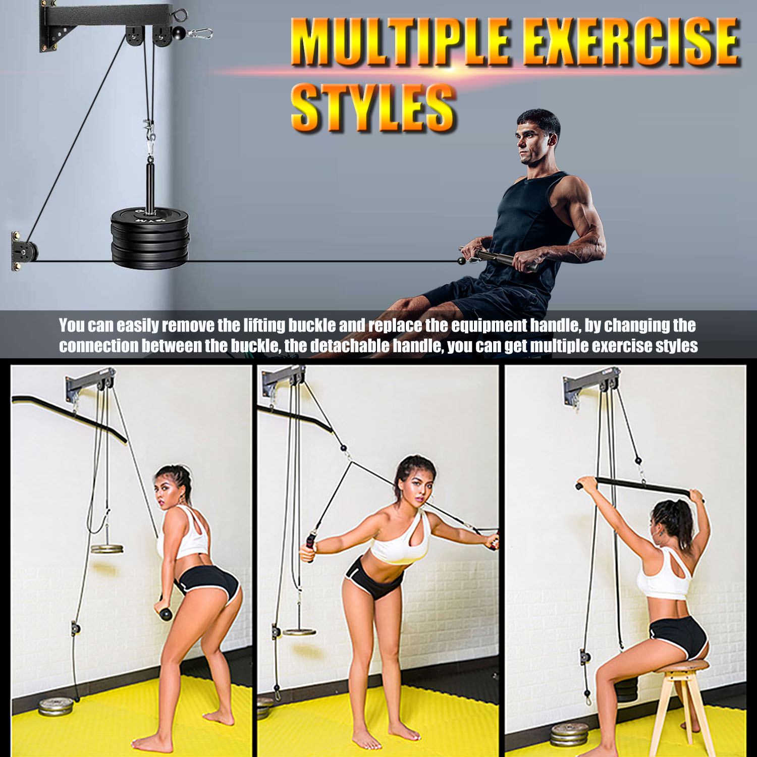 Настенная система шкивов для ф – обзор и цена Pulley Home Gym